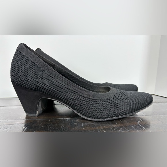 Eileen Fisher Black Gabby Knit Pumps Women’s Heels Size 10 - Picture 6 of 9
